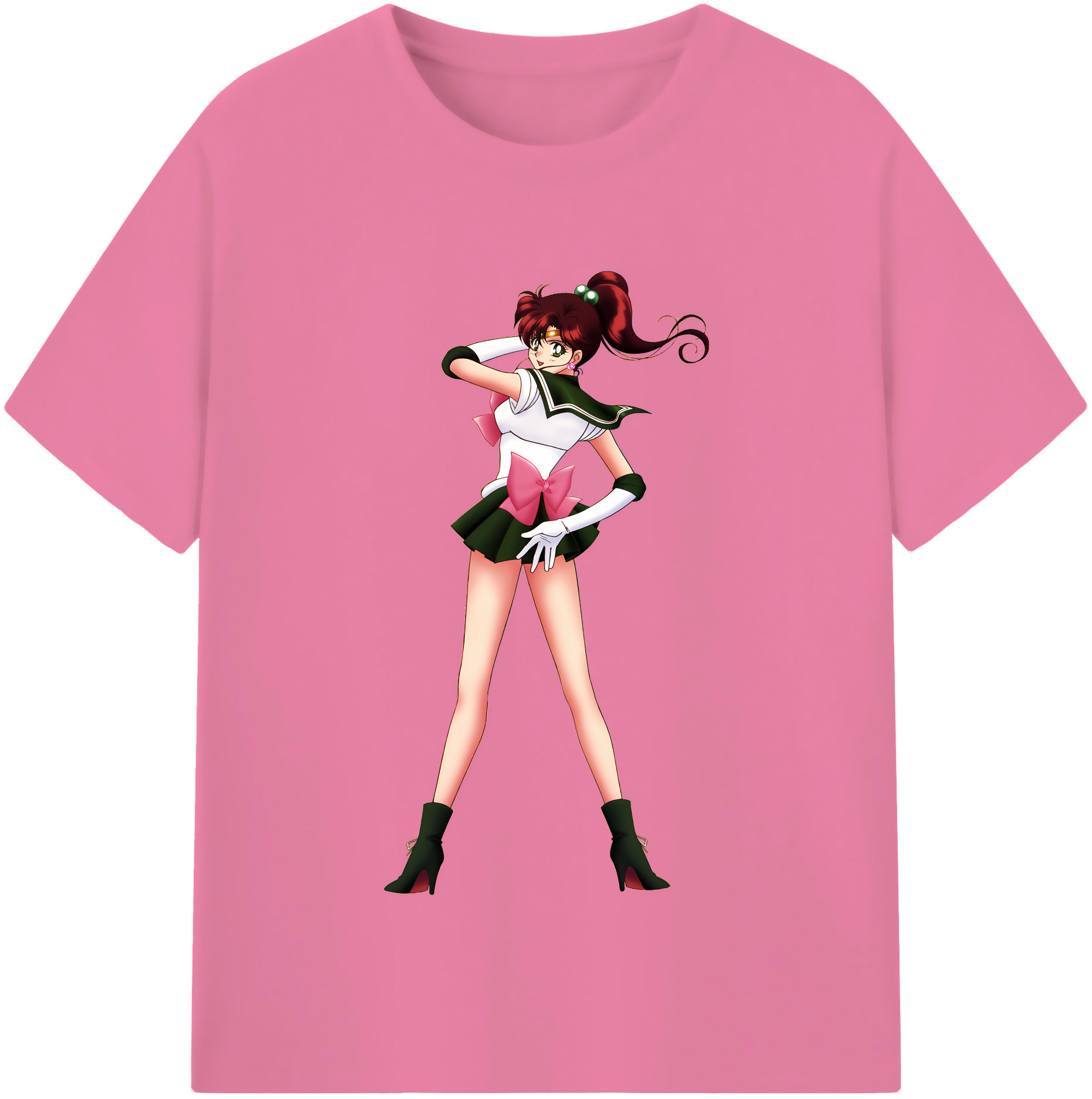 （画像用） 美少女戦士セーラームーン 木野 まこと きの まこと Sailor Moon Kino Makoto （セーラージュピター；Sailor Jupiter） 綿100％半袖Tシャツ（フロントプリント）